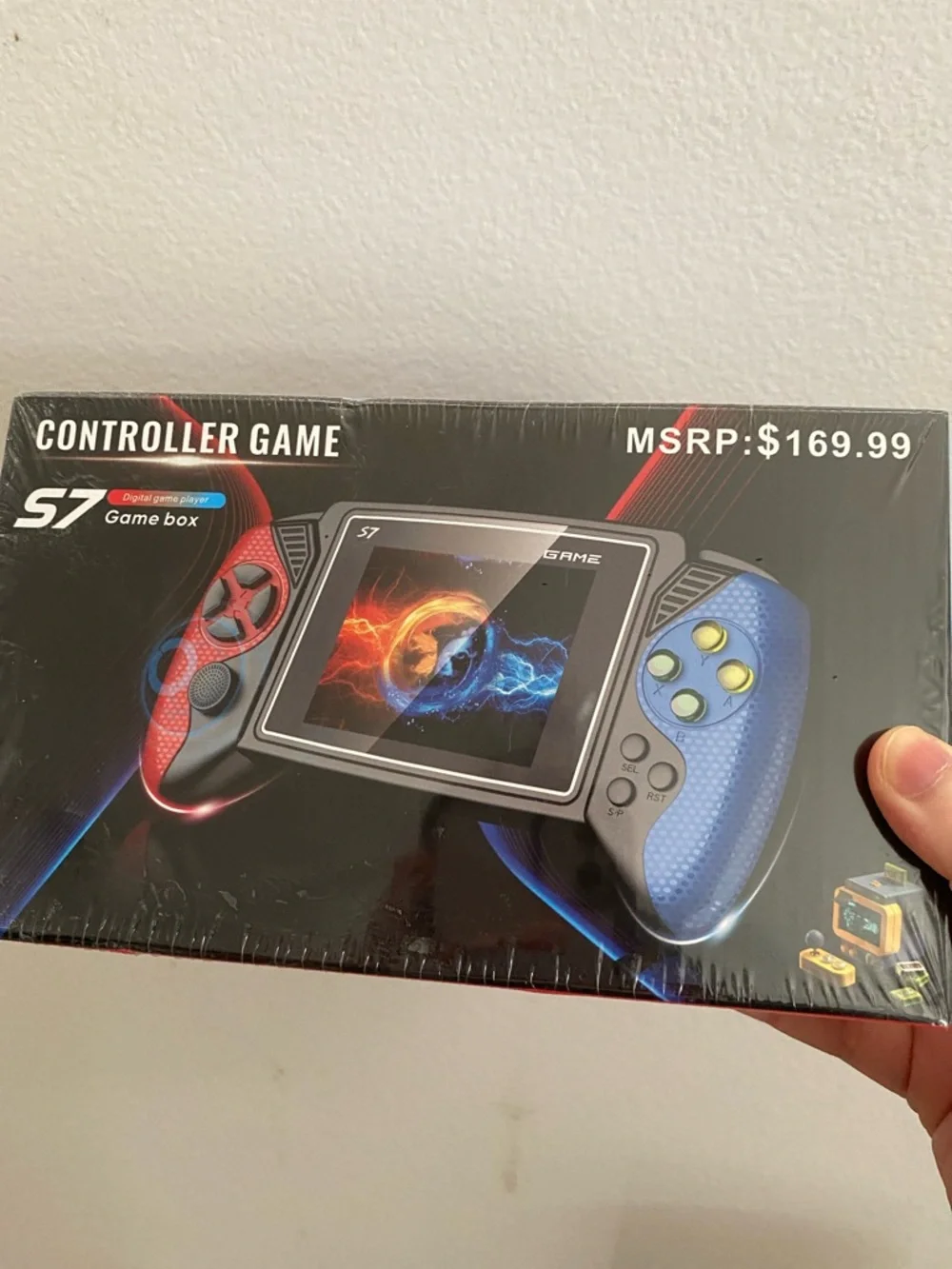 S7 Controller Game Box Handheld Gaming Console - Red & Blue